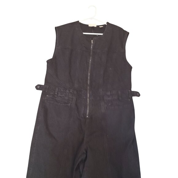 Universal Thread Women's Jumpsuit Sleeveless Zipper Front Fitted Black Size 16 - Picture 4 of 9